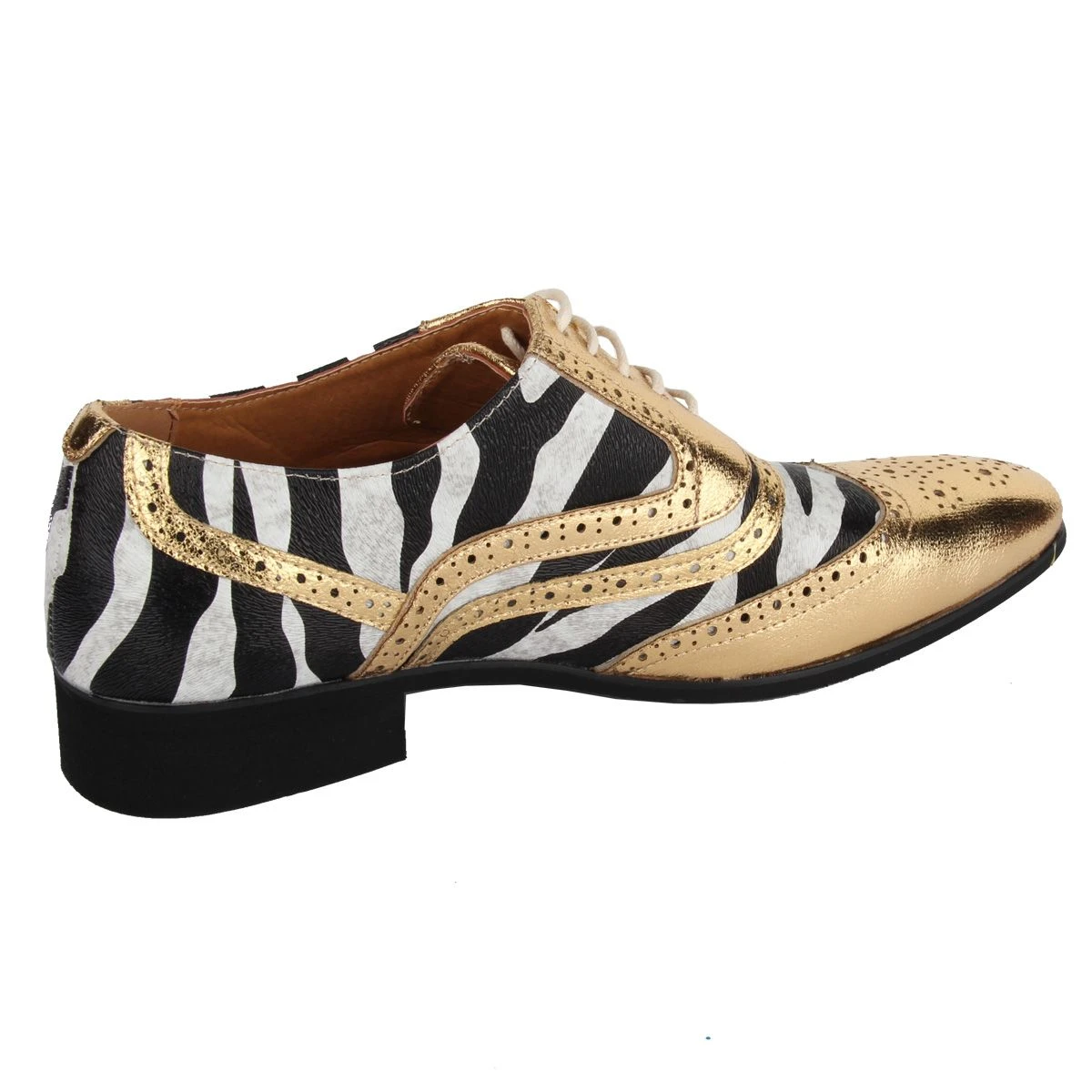 Herenschoen Zebra Goud 6 Herenschoen Zebra Goud - Afbeelding 4