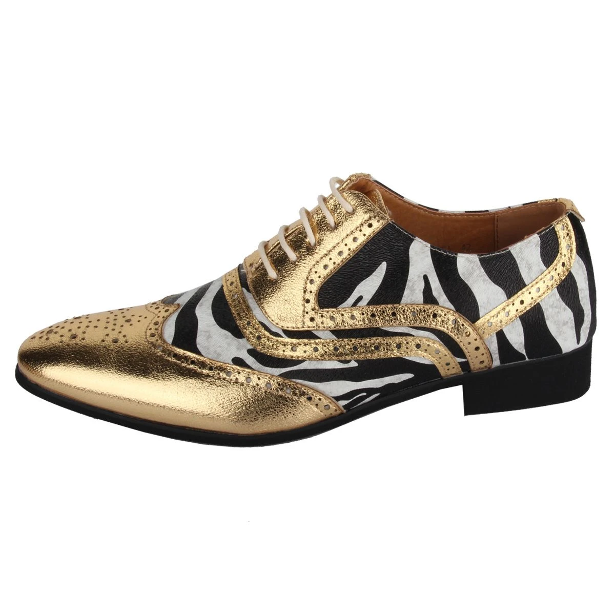 Herenschoen Zebra Goud 4 Herenschoen Zebra Goud - Afbeelding 2