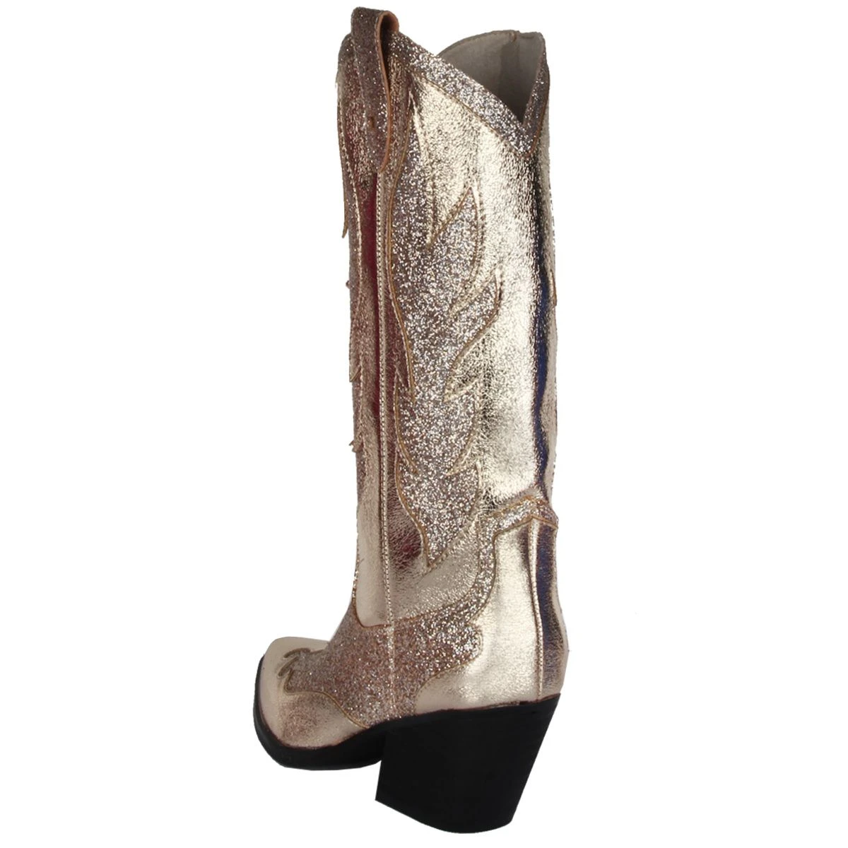 Luxe Cowboy Laarzen Goud Glitter 6 Luxe Cowboy Laarzen Goud Glitter - Afbeelding 4