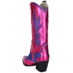 Luxe Cowboy Laarzen Roze/Paars Glitter -Vakantie Feest Winkel pwhlaars paars 4gr