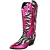 Luxe Cowboy Laarzen Roze/Zebra