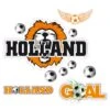 Raamstickers Holland Voetbal -Vakantie Feest Winkel raamsticker oranje gr