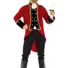 Rode Lakeien/officier Jas -Vakantie Feest Winkel red coat piraat heren kostuum lo85652 003 01 1