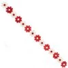Brabant Bloemetjesband Rood/Wit (3m) -Vakantie Feest Winkel sch 17290 1