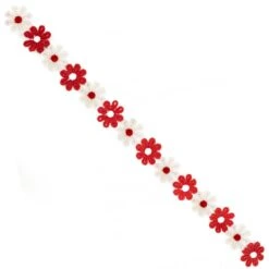 Brabant Bloemetjesband Rood/Wit (3m)