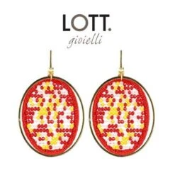 LOTT. Oeteldonk Oorbellen Silk Oval Abacus -Vakantie Feest Winkel silk oval abacus oeteldonk 1 1