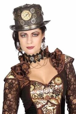 Steampunk Hoed Goud