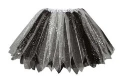 Tule Rok Glitter Twee Kleuren (div. Kleuren) -Vakantie Feest Winkel tule rok wit zwart glitters 1