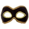 Oogmasker Fluweel Zwart -Vakantie Feest Winkel wil 24458 00 1