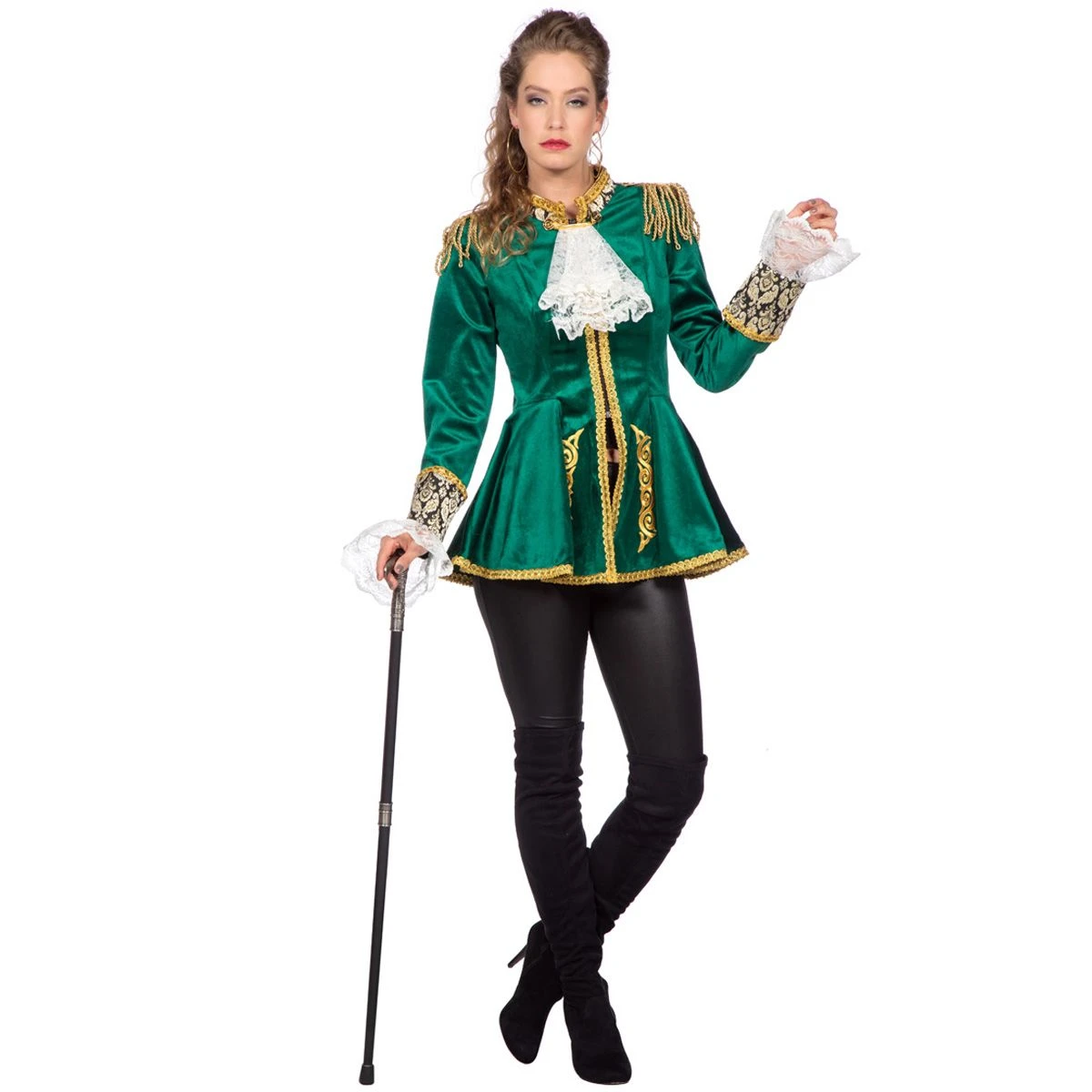 Luxe Jas Markiezin Fluweel Groen 4 Luxe Jas Markiezin Fluweel Groen - Afbeelding 2