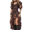 Steampunk Lange Damesjurk -Vakantie Feest Winkel wil4403 1.jpg 2
