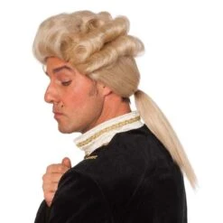 Pruik Markies De Luxe Div. Kleuren -Vakantie Feest Winkel wil8737 markies pruik blond 2